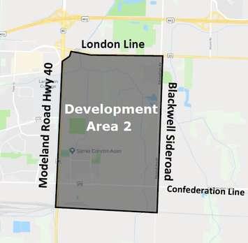 Proposed area of development (Courtesy of City of Sarnia)