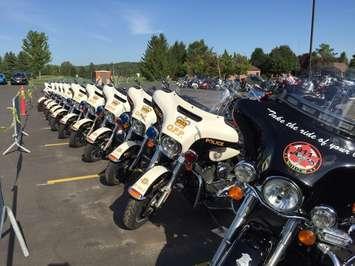 OPP motorcycles at Canada’s 911 Ride (Photo courtesy of Tom Kumagai)