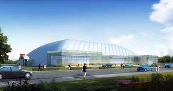 An artist's rendering of the exterior of a Broadwell Air Dome (Photo submitted by Brian Clarke)