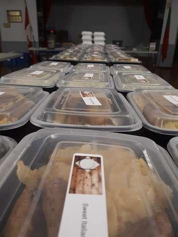 Homemade meals prepared by Sarnia Blessings.  January 2021.  (Photo from the group's Facebook page)