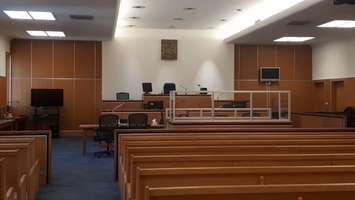 A courtroom at the Ontario Court of Justice in Sarnia. (BlackburnNews photo)