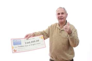 Friedhelm Mowe of Bright's Grove won $100,000 with Encore in the January 6 LOTTO 6/49 draw. (Submitted Photo)