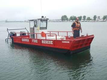 Sarnia Fire Rescue Boat - August 2014 - Submitted Photo