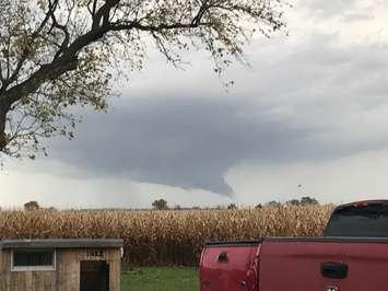 Threatening storm cloud on Churchill Line near Brigden Road Oct. 23, 2020 (Photo submitted by Vicky Moore)