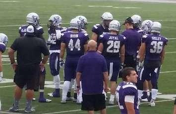 Mitchell Smiley (#36) with the Western Mustangs football team. submitted photo.