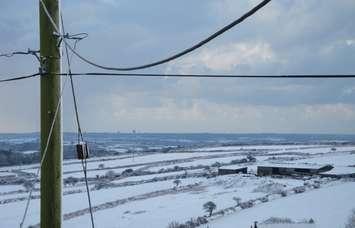 Power line in Cornwall, Great Britain. February 2009. (Photo by Graham Loveland)