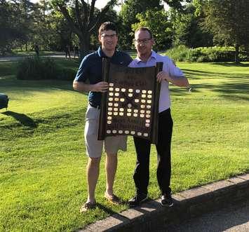 Graham Hill (left) and Associate Professional Jeff Yates (left) June 2019 (Photo courtesy of Sarnia Golf & Curling Club)