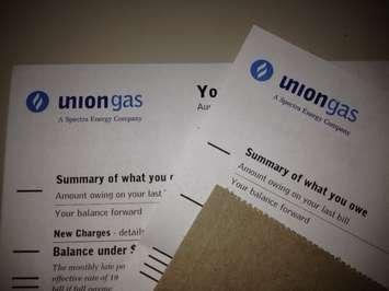 Union Gas Bill. BlackburnNews.com file photo.