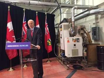 Ontario Minister of Research and Innovation, Reza Moridi announces $3-million investment for Biotechnology Hub in Sarnia. June 10, 2016 (Blackburnnews.com photo by Melanie Irwin)