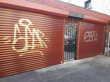 Graffiti tagging in Sarnia's downtown July 2017 (photo courtesy of Sarnia police)