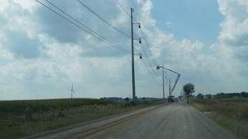 Wind Energy  construction in Thedford. September 9, 2014 BlackburnNews.com (Photo by Melanie Irwin)