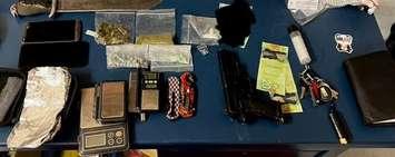 Sarnia police seize drugs and a handgun. July 5, 2023. (Photo courtesy of Sarnia Police Service)