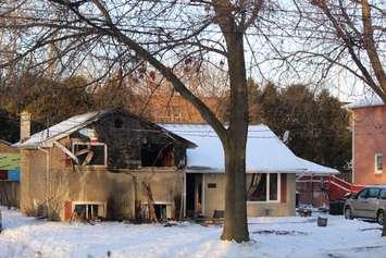 A home on Vroom Avenue in Sarnia following a fire. 20 January 2020. (Submitted photo)