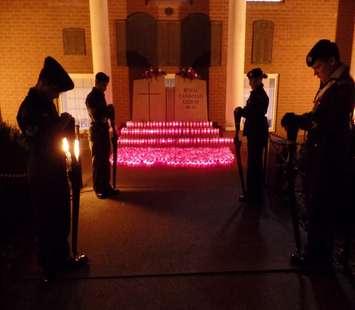Candlelight Vigil. Photo courtesy of Sarnia Legion Branch 62 via facebook.