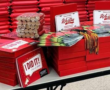 Special 'Congrat's in
a Box' packages for University of Guelph, Ridgetown Campus graduates. (Photo submitted by the Ridgetown Campus)