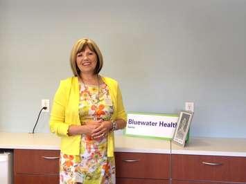 Bluewater Health President and CEO Sue Denomy announced Thursday she will officially retire as of December 31st. (BlackburnNews.com Photo taken by Briana Carnegie July 30, 2015)