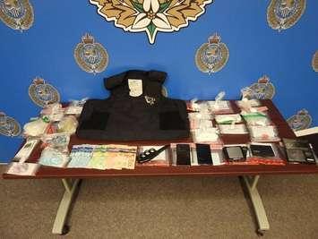 Drugs, weapons, and cash seized by Sarnia police - Sept 14/21 (Photo courtesy of Sarnia Police Service)