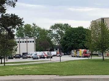 Sarnia fire and Lambton EMS at Sarnia Jail May 24, 2019 (Photo by Larry Gordon)