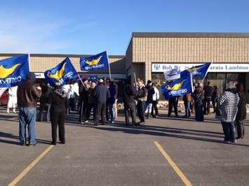 High School Teachers Protest in Sarnia. (BlackburnNews.com file photo)