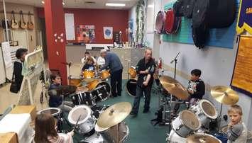 Young drummers at Sarnia's Harmony for Youth. September 2018. (Photo from the group's Facebook page)