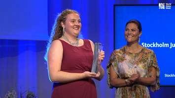 St. Patrick’s Student Annabelle Rayson Wins Top Prize at International Water Awards Ceremony in Stockholm. (August 30, 2022. (screenshot)