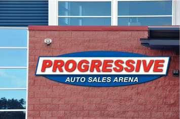 New logo unveiled for Progressive Auto Sales Arena in Sarnia. August 15, 2016 Submitted photo.
