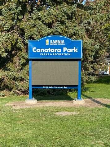 Entrance to Canatara Park (Photo courtesy of City of Sarnia)
