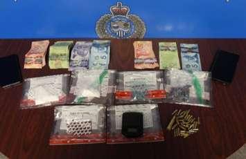 Drugs and cash seized during investigation. June 10, 2022. (Photo courtesy of Sarnia Police Service)