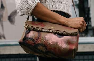 A woman wearing a purse. (Photo from Pixabay)