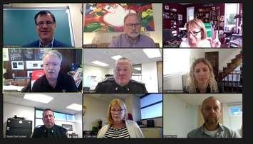 Sarnia Police Services Board meeting on Zoom. 8 October 2020. 
