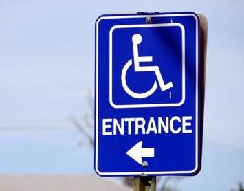 Wheelchair Accessibility sign. BlackburnNews.com photo
