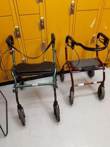 Rolling mobility walkers recovered by Sarnia police May 11, 2021 Photo courtesy of Sarnia police.