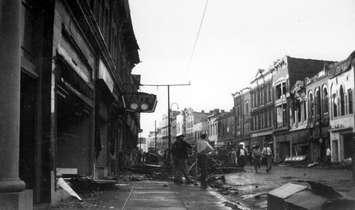 Downtown Sarnia May 21, 1953 after F4 Tornado. Photo submitted by the City of Sarnia.