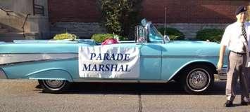 The Parade Marshall for the 2013 Sarnia-Lambton Labour Day Parade. (blackburnnews.com photo)