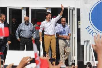 Prime Minister Justin Trudeau at Highbury Canco in Leamington, July 1, 2018 (Photo by Adelle Loiselle)