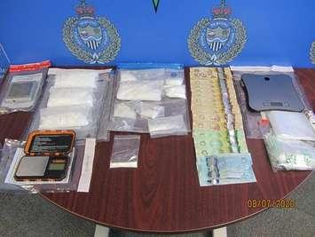 Sarnia police seize drugs, and cash from a Martin Street residence - Aug 7/20 (Photo courtesy of Sarnia Police Service)