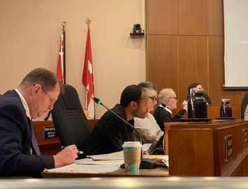 Sarnia council reviews the 2023 draft budget during deliberations Tuesday, January 10. Sarnia News Today photo by Melanie Irwin.