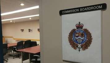 Outside the Commission Boardroom at the  Sarnia Police Station. Jan 25, 2018. (Photo by Colin Gowdy, Blackburn News)