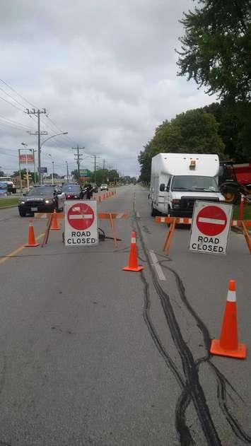 Sarnia police say motorists disobeyed sign postage at a construction site on Indian Rd. September 9, 2015 (Photo courtesy of Sarnia Police Services via Twitter)
