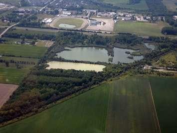 Aerial view of Wawanosh Wetland Conservation Area. (Photo courtesy of the St. Clair Region Conservation Authority)