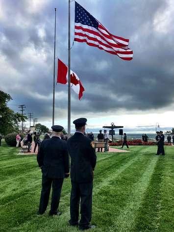 Port Huron's 9/11 ceremony - Sept 11/18 (Photo courtesy of Sarnia Fire and Rescue)