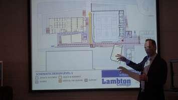 Lambton College reveals detailed architect plans for its Nova Chemicals Health & Research Centre and the Athletics & Fitness Complex. January 8, 2016 (BlackburnNews.com Photo by Briana Carnegie)