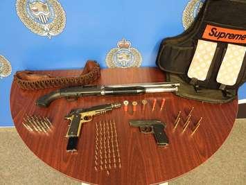 Guns and ammo seized by Sarnia Police Service - Jan 26/21 (Photo courtesy of Sarnia Police Service)