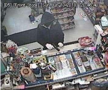 Corunna convenience store robbery suspect. (Photo provided by Lambton OPP)