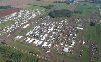 An aerial shot of the 2017 IPM in Walton. (Photo courtesy of the Ontario Plowmen's Association)