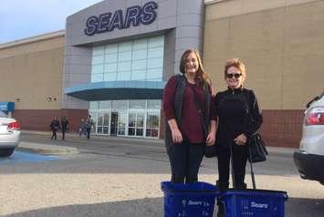 Jillian McBean of Brights Grove and Theresa Cameron of Sarnia took advantage of the first day of Sears liquidation sales. October 19 , 2017 Photo by Melanie Irwin.