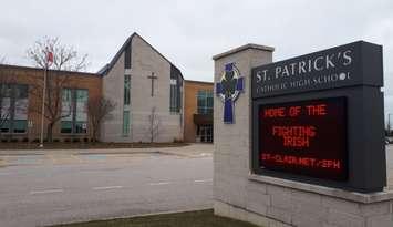 St. Patrick's Catholic High School in Sarnia. November 27, 2018. (Photo by Colin Gowdy, BlackburnNews)