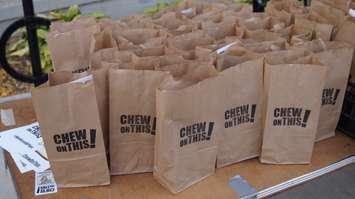 'Chew on This' bags. BlackburnNews.com file photo.