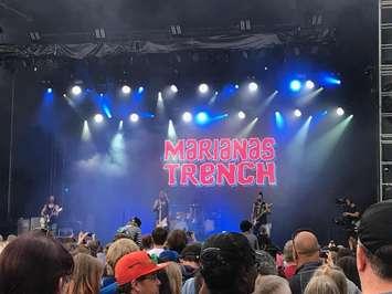 Vancouver-based band Marianas Trench at the 2017 Rock the Park concert in London. July 16, 2017. (Photo by Lauren Dann)