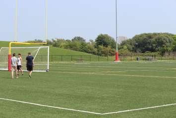 The soccer pitch at the Libro Credit Union Centre in Amherstburg, August 19 2014.  (Photo by Adelle Loiselle.)